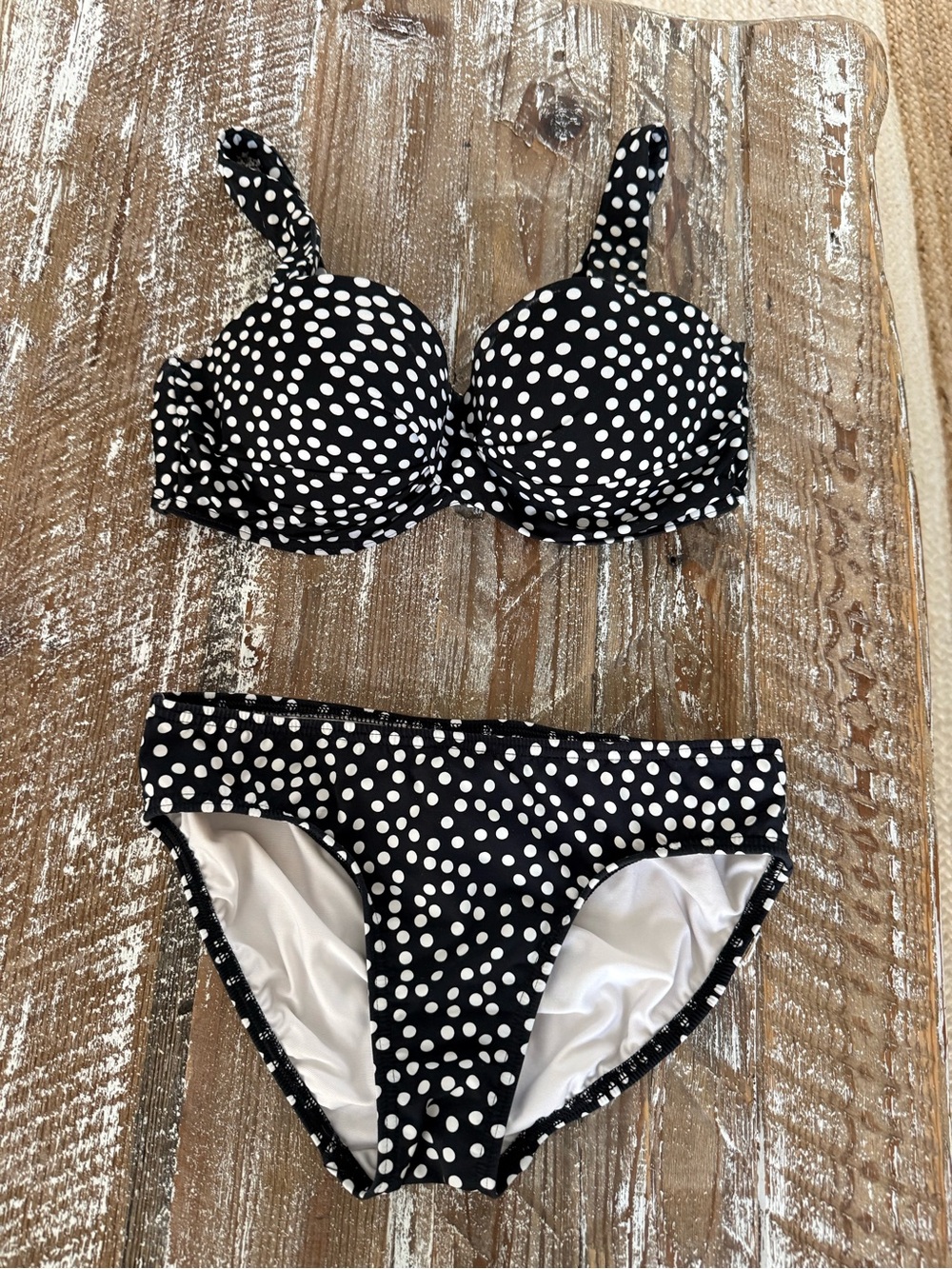 Lands End Polka Dot Bikini  2D